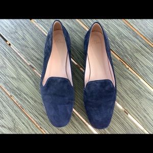 JCREW Suede Smoking Slippers (Dark Pacific)